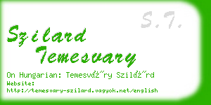 szilard temesvary business card